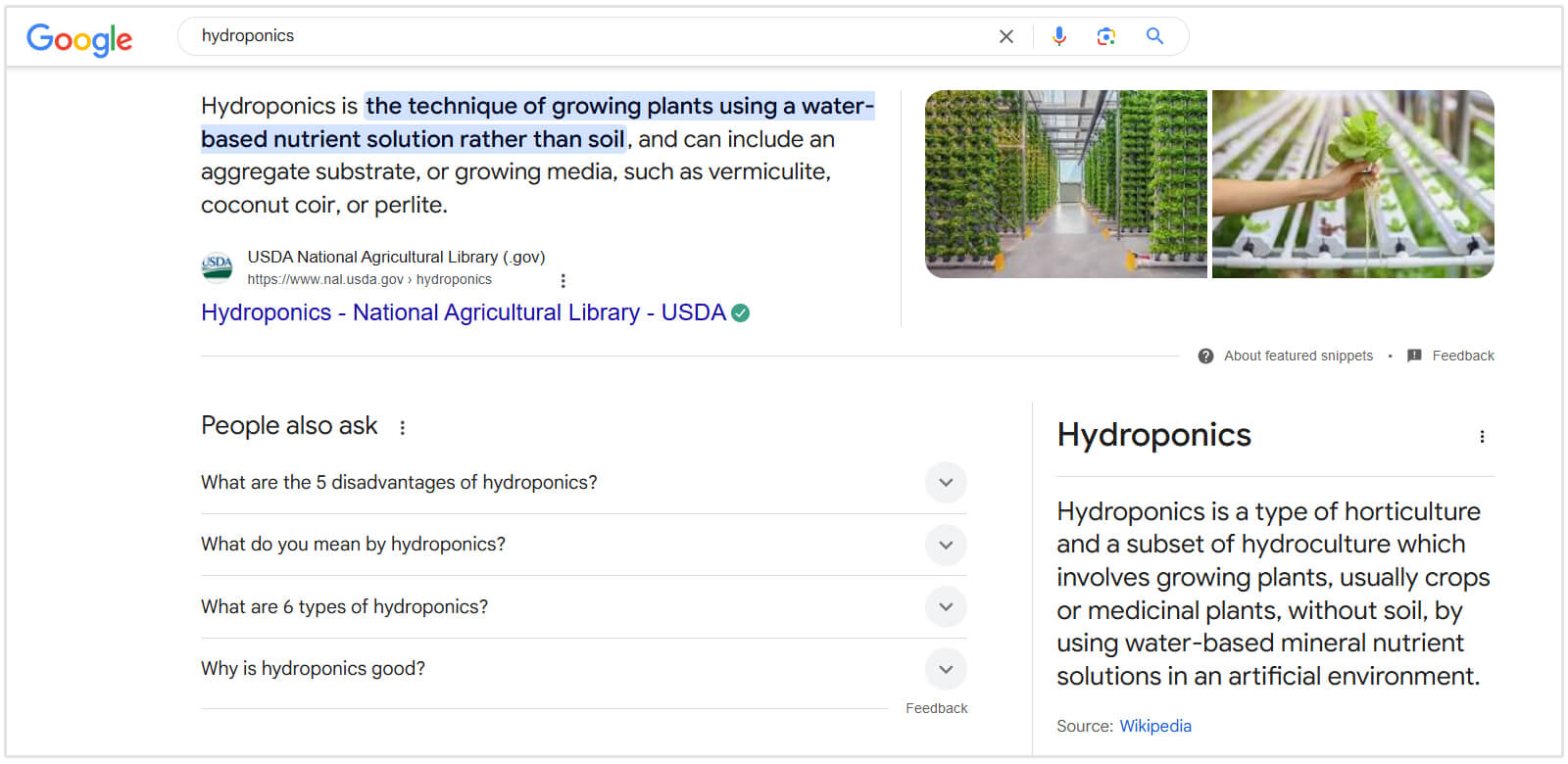 Hydroponics search results